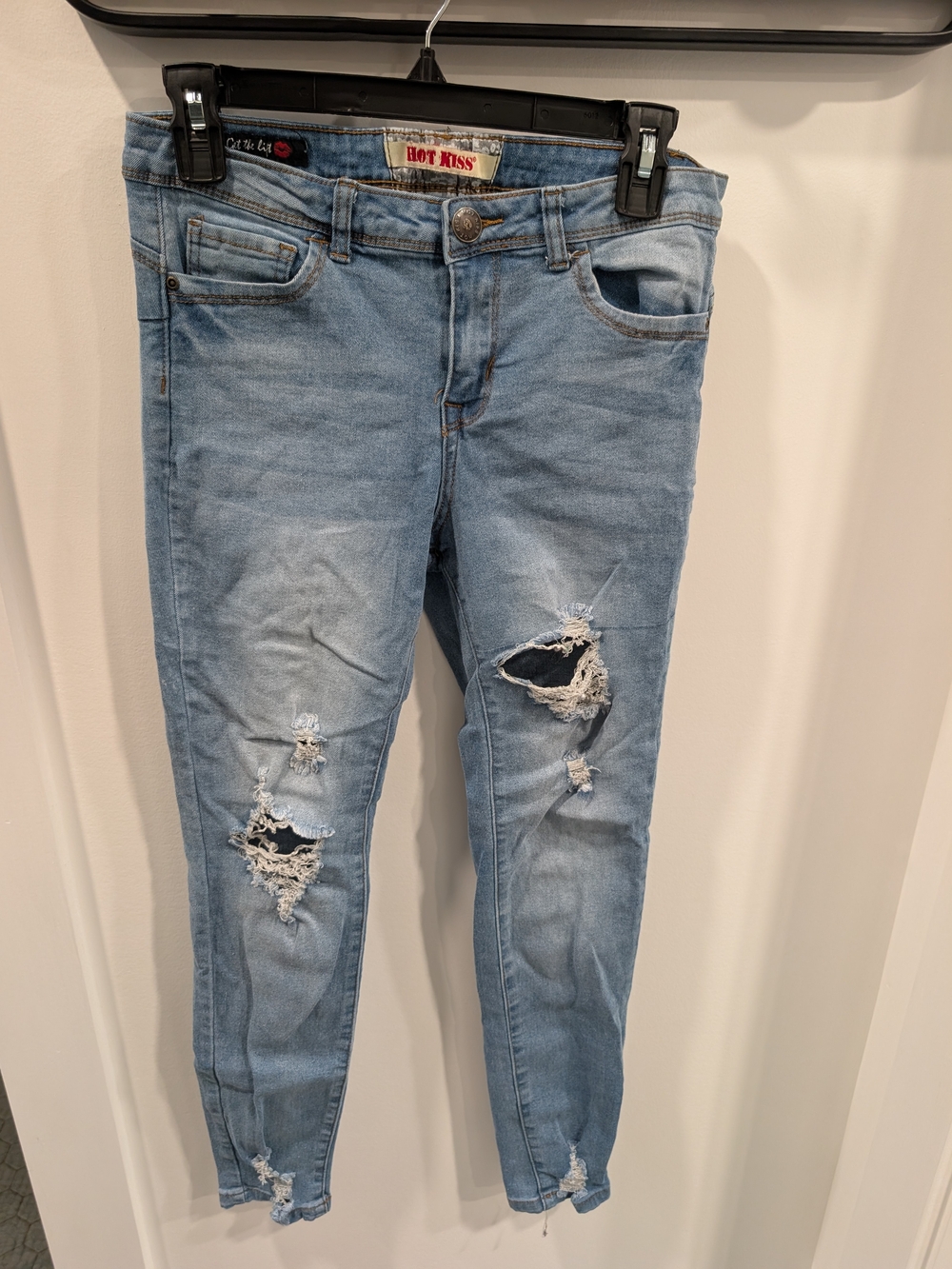 Hot Kiss Light Blue Ripped Skinny Jeans